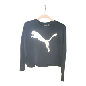 Puma Black   Sweatshirt with White Emblem